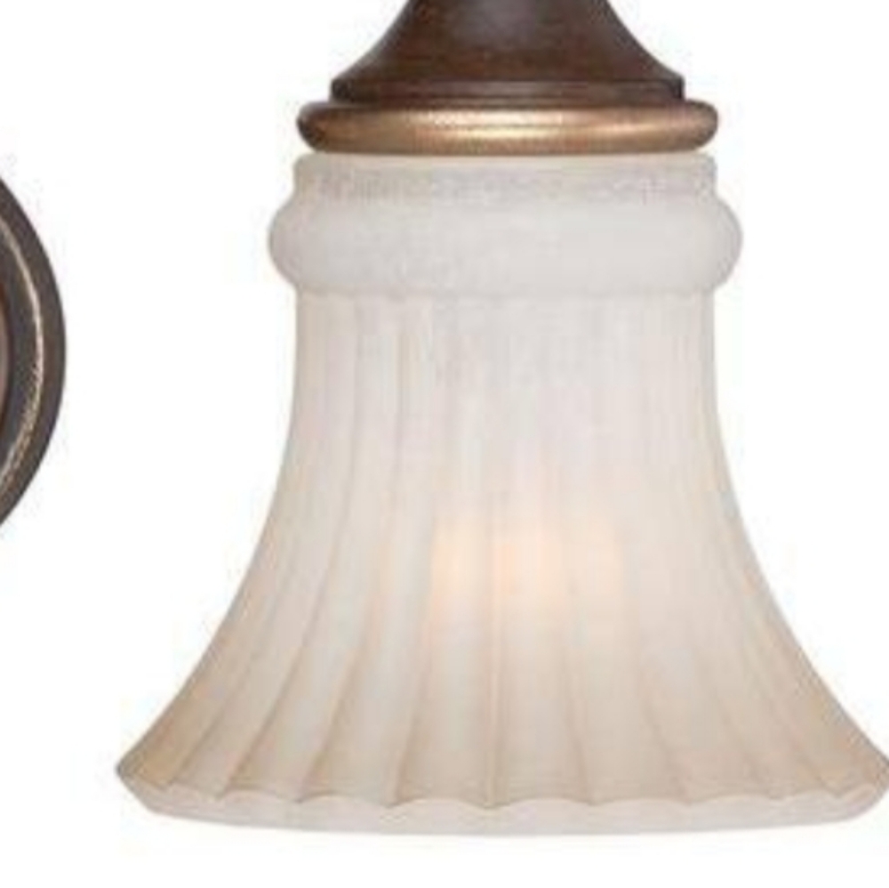 Bronze & Gold Bathroom Vanity Light Fixture, Modern 3- Light Antique - Picture 7 of 16
